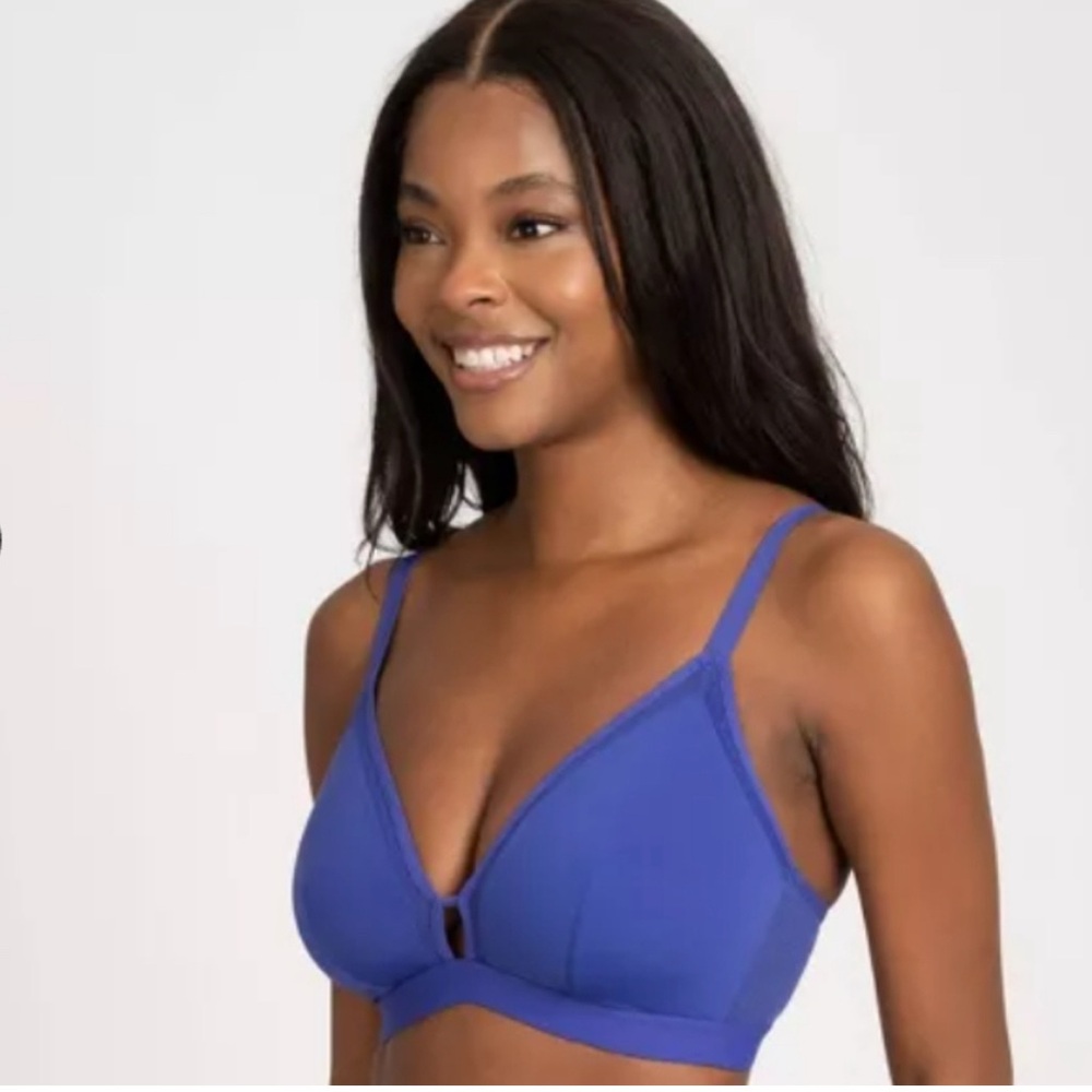 All You LIVELY Womens Mesh Trim Bralette No Wire Bra 3